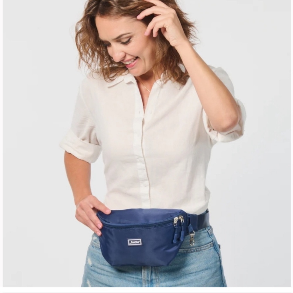 The Foldie Navy Blue Crossbody Belt Bag Fanny Pack